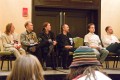 Opening Ceremonies<br />l-r Kevin Dunn (Science GoH); Scott Westerfield, Justine Larbalestier (Author co-GoH); Carl Lundgren (Artist GoH); Grant Baciocco (Throwing Toasters), (Music GoH); Brendan Durrett, Con Chair