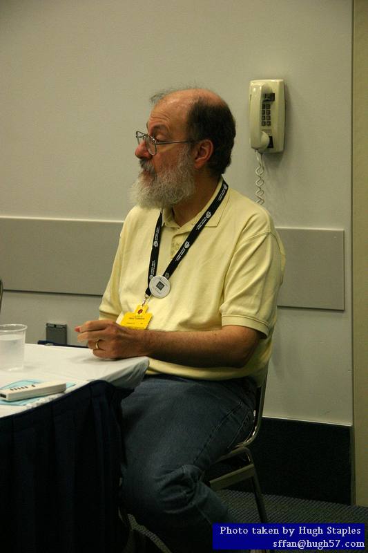 Panel "A Quiet Place to Write"<br />Panelists Harry Turtledove, Connie Willis, Fiona Avery, Madeleine Robins and Lawrence Schoen
