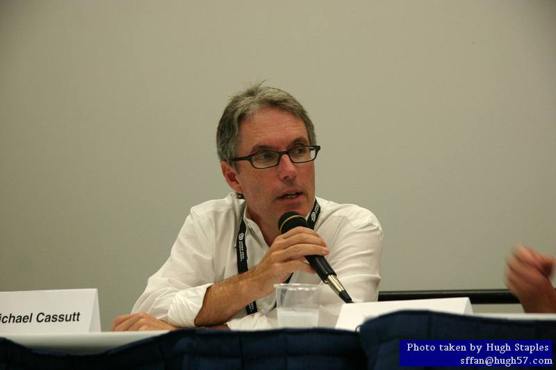 Panel "99 Years of Heinlein" with panelists<br />Bill Patterson, Brad Linaweaver, Pat Cadigan, Connie Willis and Michael Cassutt