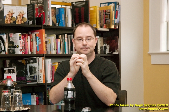 John Scalzi, author of Zo's Tale,<br />and Tobias Buckell, author of Sly Mongoose,<br />at Books & Co. to sign their latest books.
