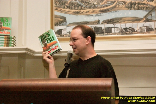 John Scalzi, author of Zo's Tale,<br />and Tobias Buckell, author of Sly Mongoose,<br />at Books & Co. to sign their latest books.