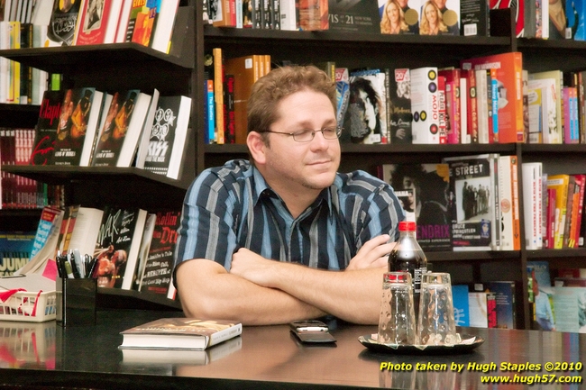 John Scalzi, author of Zo's Tale,<br />and Tobias Buckell, author of Sly Mongoose,<br />at Books & Co. to sign their latest books.