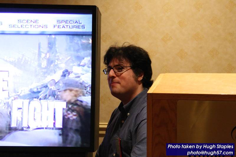 John Scalzi and Nick Sagan heckle<br />Starship Troopers (the movie, NOT the book) MST3K-style