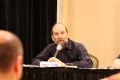 Author GOH Charles Stross and Tech GOH Bruce Schneier<br />give panel on "The Future of Spyware"