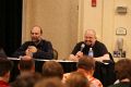 Author GOH Charles Stross and Tech GOH Bruce Schneier<br />give panel on "The Future of Spyware"