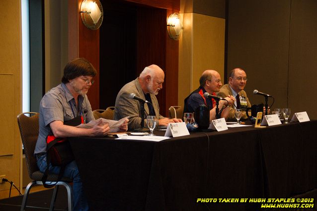SF Novelist Allen Steele and others at a panel about Dyson Spheres