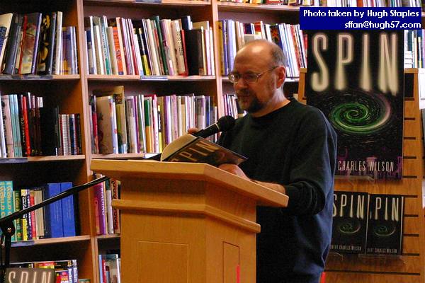 Robert Charles Wilson reads from his latest novel, SPIN<br />[UPDATE 8/26/2006 - "Spin" has won the Hugo Award for Best Novel of 2005 - Congratulations, Bob!!!]