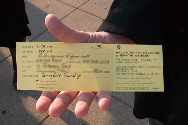 Cincinnati's Historic Museum Center at Union Terminal,\nsite of  foriegn policy speech by\nSen. Joseph Biden (D-Del), Democratic Candidate for Vice President