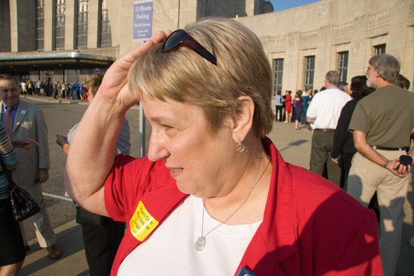 Cincinnati's Historic Museum Center at Union Terminal,\nsite of  foriegn policy speech by\nSen. Joseph Biden (D-Del), Democratic Candidate for Vice President