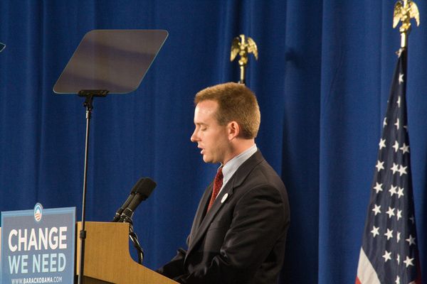 Democratic vice presidential candidate Joe Biden\nwas introduced by Tony Fischer, an Army veteran from Mount Lookout.