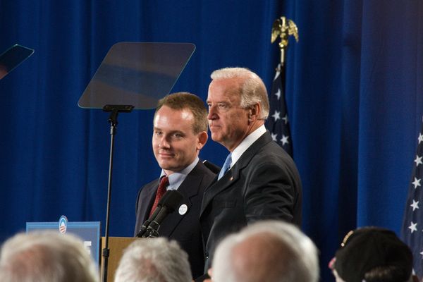 Democratic vice presidential candidate Joe Biden\nwas introduced by Tony Fischer, an Army veteran from Mount Lookout.