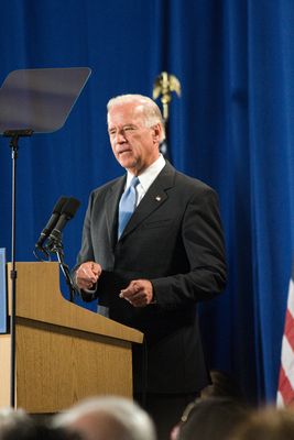 Sen. Joseph Biden (D-Del), Democratic Candidate for Vice President,\nspeaks on the subject of foriegn policy at the Rotunda of Union Terminal