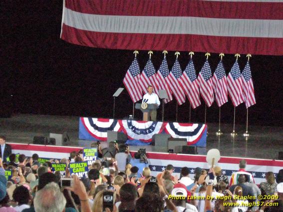 President Barack H. Obama addresses Cincinnati AFL-CIO annual Labor Day Picnic\non the topics of Jobs and Health Care Reform.