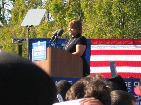 Sen. Barack Obama (D-Ill), Democratic Candidate for President,\nspeaks on the subject of economic policy at the American Jobs Tour Rally