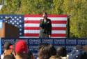 Ohio House candidate Connie Pillich speaks prior to\nthe American Jobs Tour Rally