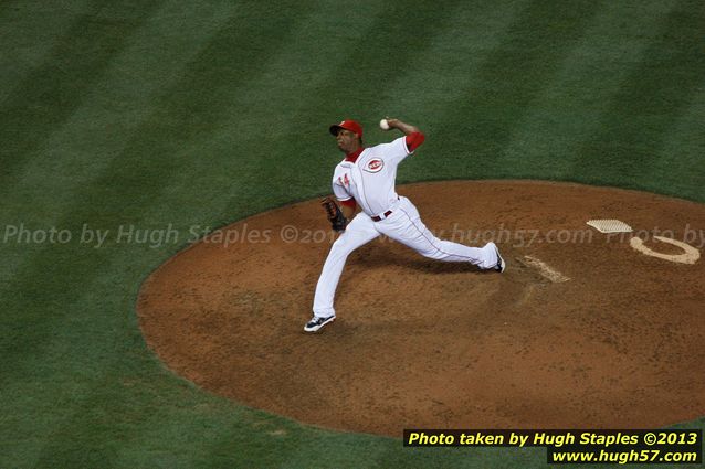 Aroldis Chapman, aka The Cuban Missile, on for the save and 3 of the 12 strikeouts.