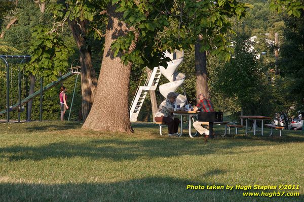 The great weather continues for a concert by the Bacchanal Steel Band