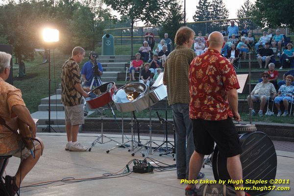 The great weather continues for a concert by the Bacchanal Steel Band