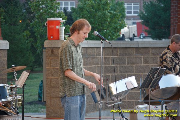 The great weather continues for a concert by the Bacchanal Steel Band