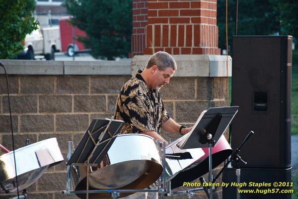 The great weather continues for a concert by the Bacchanal Steel Band