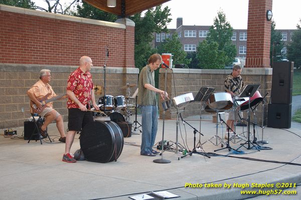 The great weather continues for a concert by the Bacchanal Steel Band