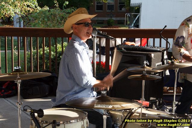 Tex Schramm & The Radio King Cowboys, a country band, perform on a downright chilly (for August), but otherwise beautiful night at Greenhills Concert on the Commons