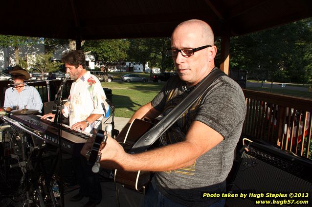 Tex Schramm & The Radio King Cowboys, a country band, perform on a downright chilly (for August), but otherwise beautiful night at Greenhills Concert on the Commons