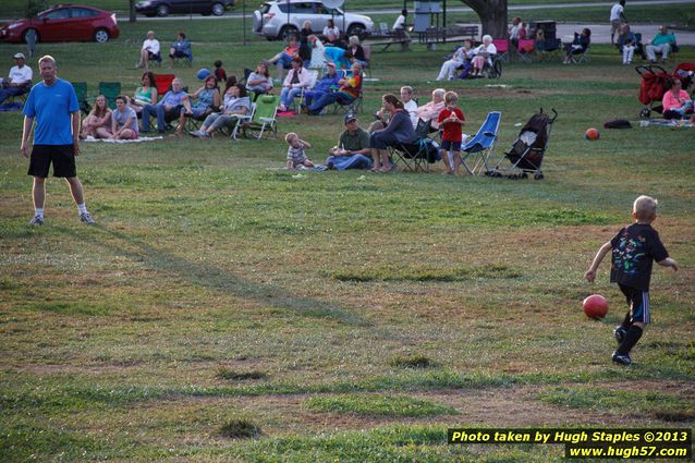 Tex Schramm & The Radio King Cowboys, a country band, perform on a downright chilly (for August), but otherwise beautiful night at Greenhills Concert on the Commons