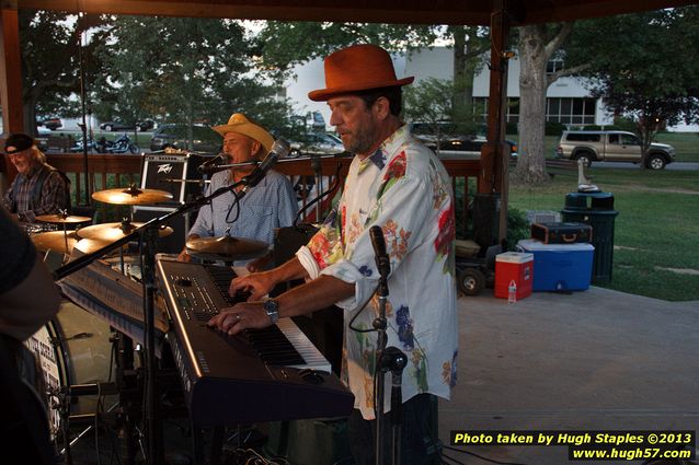 Tex Schramm & The Radio King Cowboys, a country band, perform on a downright chilly (for August), but otherwise beautiful night at Greenhills Concert on the Commons