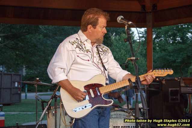 Tex Schramm & The Radio King Cowboys, a country band, perform on a downright chilly (for August), but otherwise beautiful night at Greenhills Concert on the Commons