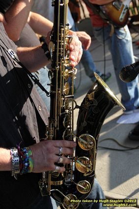 G. Miles & The Hitmen, a Blues/Rock band, perform on a gorgeous night in late July at Greenhills Concert on the Commons