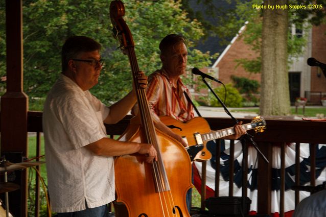 A soggy and stormy evening, but the show must go on with Ricky Nye & The Red Hots at Greenhills Summer Concerts on the Commons