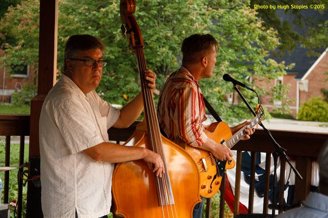 A soggy and stormy evening, but the show must go on with Ricky Nye & The Red Hots at Greenhills Summer Concerts on the Commons