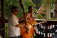 A soggy and stormy evening, but the show must go on with Ricky Nye & The Red Hots at Greenhills Summer Concerts on the Commons