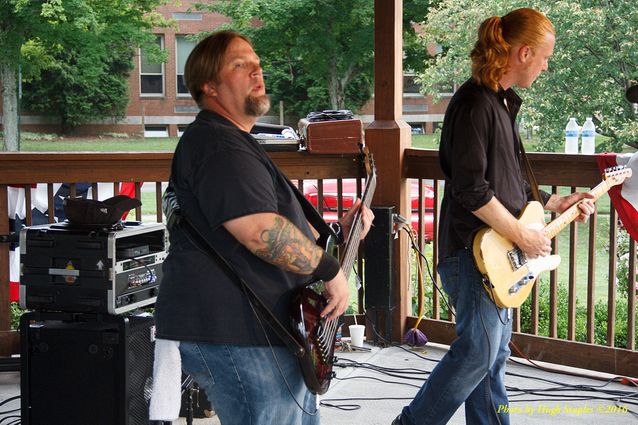 Storms threaten, but hold off long enough for the Amy Sailor Band to give a very energetic performance at Greenhills Summer Concerts on the Commons