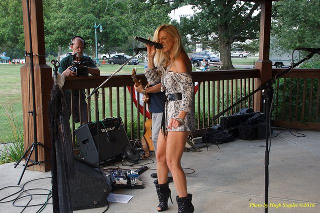Storms threaten, but hold off long enough for the Amy Sailor Band to give a very energetic performance at Greenhills Summer Concerts on the Commons