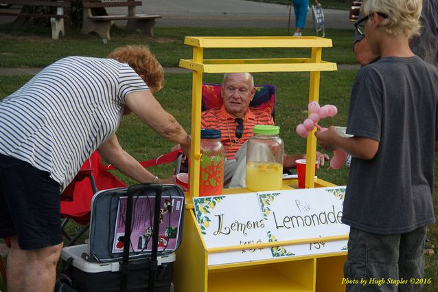 Storms threaten, but hold off long enough for the Amy Sailor Band to give a very energetic performance at Greenhills Summer Concerts on the Commons