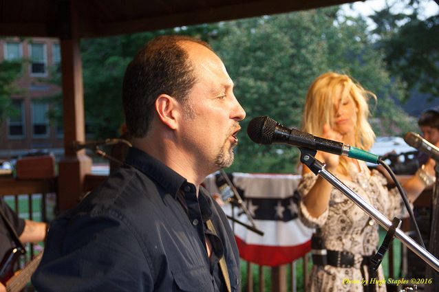 Storms threaten, but hold off long enough for the Amy Sailor Band to give a very energetic performance at Greenhills Summer Concerts on the Commons