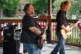 Storms threaten, but hold off long enough for the Amy Sailor Band to give a very energetic performance at Greenhills Summer Concerts on the Commons