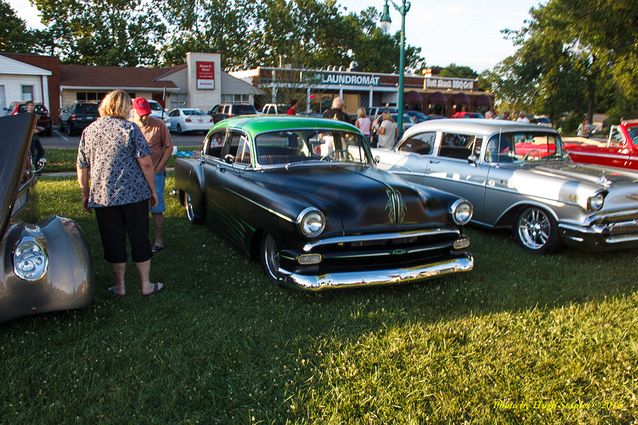 Another stunningly beautiful night for a concert (and the annual Tom Enderle Car Show), as Dangerous Jim & The Slims return to Greenhills Summer Concerts on the Commons
