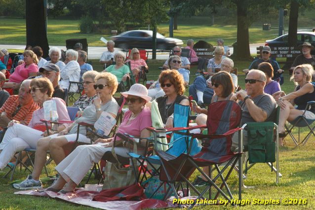 A hot, hazy  August night for a concert from Gil's Variety Store at Greenhills Summer Concerts on the Commons
