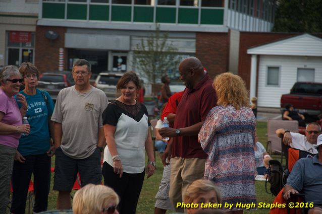 A hot, hazy  August night for a concert from Gil's Variety Store at Greenhills Summer Concerts on the Commons