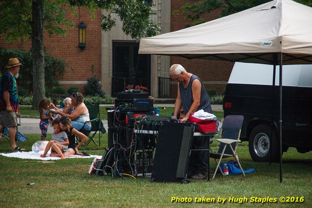 A hot, hazy  August night for a concert from Gil's Variety Store at Greenhills Summer Concerts on the Commons