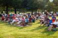 A hot, hazy  August night for a concert from Gil's Variety Store at Greenhills Summer Concerts on the Commons