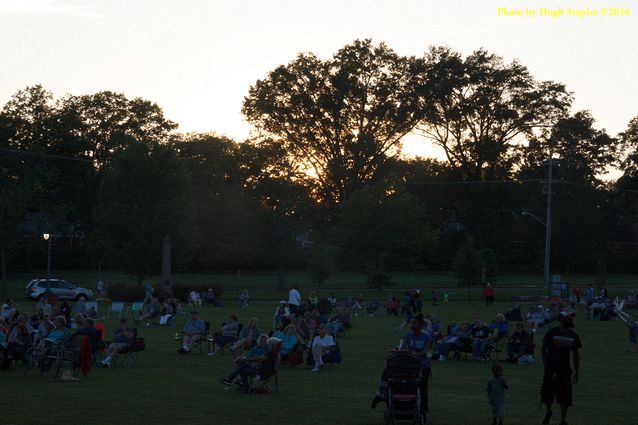 A stunningly beautiful night for a concert, as Robin Lacy and DeZydeco return to Greenhills Summer Concerts on the Commons