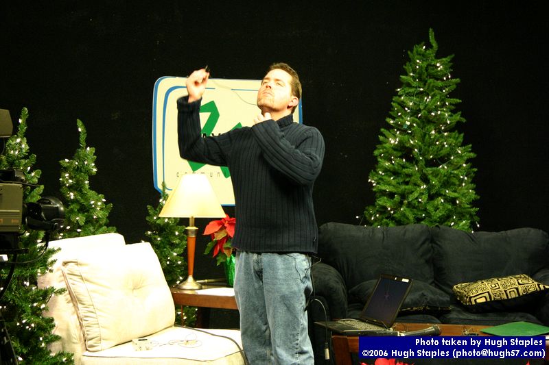 Santa Claus visits Waycross Studio