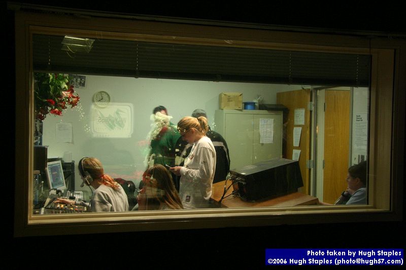 Santa Claus visits Waycross Studio