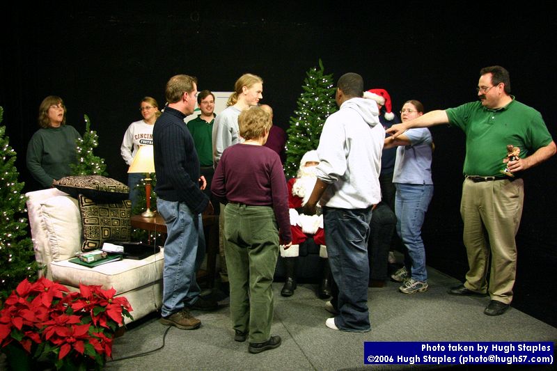 Santa Claus visits Waycross Studio