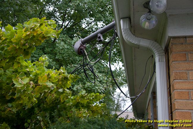 Fleming Road Storm damage to Marge Sowell's house from Tropical Depression Ike