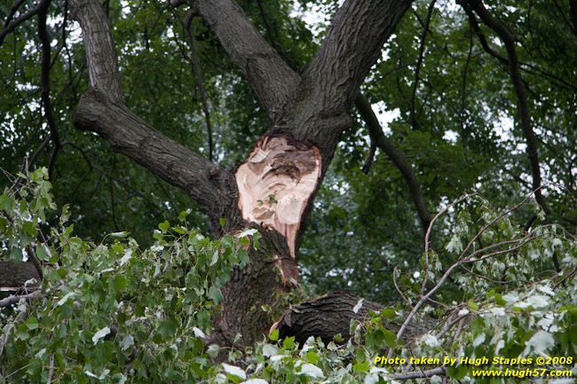 Fleming Road Storm damage to Marge Sowell's house from Tropical Depression Ike